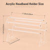 Picture of Suneerplay Headband Holder, Clear Headband Organizer, Acrylic Hair Hoop Display Stand, Hairband Rack Holder, Headband Storage Holder for Women and Girls