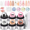 Picture of SAVILAND Solid Gel Builder for Nails: 6 Colors 3D Nail Gel No-Sticky Hand Solid Gel Kit Nail Extension Sculpting Gel for Nail Art for Carving Solid Nail Gel DIY at Home for Beginners