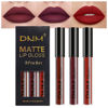 Picture of evpct DNM 3Pcs Dark Red Plum Matte Liquid Lipstick Lip Stain Sets for Women Matte+Lipstick Dark Red Long Lasting Permanent Lipstick 24 hr Hours Magic Lipstick 24 Hours original Waterproof