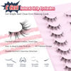 Picture of Cat Eye Lashes Wispy Eyelashes 15mm Manga Cat Eyelashes Natural Look Wispy False Lashes 3D Volume Fake Eyelashes Anime Lash Soft Faux Mink Lashes 7 Pairs Lashes Pack Siligli