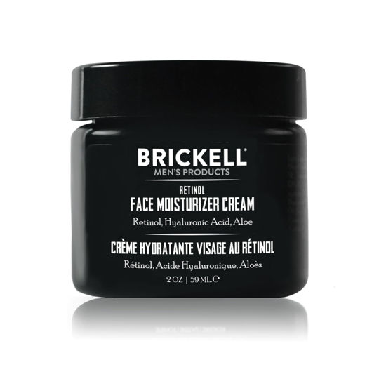 Picture of Brickell Men's Retinol Face Moisturizer Cream For Men, Natural & Organic, Anti-Wrinkle Face Night Cream with Retinol & Hyaluronic Acid To Reduce Fine Lines and Even Skin Tone, Fragrance-Free, 2 Ounce