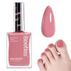 Picture of Beetles Pink Nail Polish, 1Pcs 15ML Dusty Rose Nail Polish, 2 in 1 Nail Strengthener Long Lasting & Quick Dry Nail Polish Nail Growth Nail Ridge Filler Base Coat Nail Polish Valentines Gift for Women