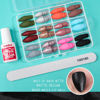 Picture of Teenitor Short Almond Press on Nails for Women, 12 Colors of Short Fake Nails with Glue on Nails Short, Glitter Press on False Nails Matte Short Almond Nails, Press On Nails Short Almond