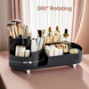Picture of Makeup Organizer Countertop Rotating Makeup Organizer for Vanity Large Capacity Cosmetic Display Case with Makeup Brush Holder Cosmetic Organizer Countertop（Black）