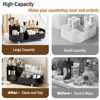 Picture of Makeup Organizer Countertop Rotating Makeup Organizer for Vanity Large Capacity Cosmetic Display Case with Makeup Brush Holder Cosmetic Organizer Countertop（Black）
