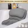 Picture of Bath Pillow Luxury Bathtub Pillow, Extra Soft & Comfortable Bath Pillow for Tub Head Neck and Back Support, with 4D Air Mesh Cushions & Non-Slip Suction Cups - Great Bath Gifts (Gray)
