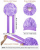 Picture of Satin Bonnet for Women Silk Bonnets for Sleeping Curly Hair Bonnet with Elastic Tie Band Reversible Double Layer Sleep Cap Hair Wrap (Pink + Purple)