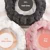 Picture of Chuangdi 3 Pieces Spa Headband for Women Facial Makeup Headband Soft Terry Cloth Hairband for Washing Face Mask Spa Shower Gifts(Pink, Milky-White, Dark Grey)
