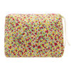 Picture of PAZIMIIK Cotton Makeup Bag for Women Large Quilted Travel Cosmetic Pouch Girls' Make Up Organizer,Little Flower