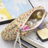 Picture of PAZIMIIK Cotton Makeup Bag for Women Large Quilted Travel Cosmetic Pouch Girls' Make Up Organizer,Little Flower
