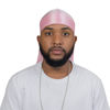 Picture of ForceWave Silky Durag for Men Wave Cap Satin Dorag for Men Women 360 Wave Pink