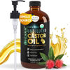 Picture of Balm of Gilead Organic Castor Oil for Skin Hydration - Therapeutic Cold Pressed, USDA Certified 100% Pure, Glass Bottle - 16 oz Unrefined, Hexane Free, Castor Oil for Hair & Eyelashes Growth