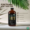 Picture of Balm of Gilead Organic Castor Oil for Skin Hydration - Therapeutic Cold Pressed, USDA Certified 100% Pure, Glass Bottle - 16 oz Unrefined, Hexane Free, Castor Oil for Hair & Eyelashes Growth