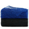 Picture of African Net Sponge, 2 Pieces Exfoliating Premium Nylon Bathing/Wash Net for Daily Back Body Scrub Scrubber Shower Net (Black, Blue) …