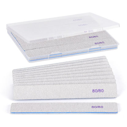 Picture of Nail Files Mixed Grit 80/100/120/150/180/240/320/400 (80/80 Grit(10 Count))