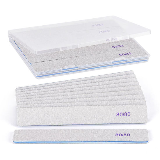Picture of Nail Files Mixed Grit 80/100/120/150/180/240/320/400 (80/80 Grit(10 Count))