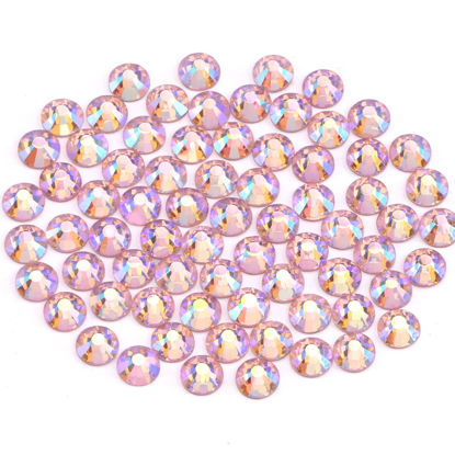 Picture of Rhinestones Novani Rhinestones for Crafts Glass Crystals Nail Rhinestones Flatback Nail Gems and Rhinestones for Nails Art Makeup Face Clothes Shoes Decoration DIY(SS8,1440pcs,Pink AB)
