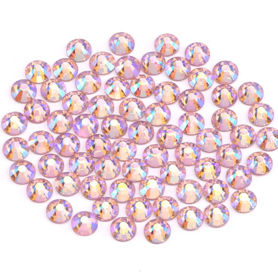 Picture of Rhinestones Novani Rhinestones for Crafts Glass Crystals Nail Rhinestones Flatback Nail Gems and Rhinestones for Nails Art Makeup Face Clothes Shoes Decoration DIY(SS8,1440pcs,Pink AB)