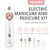 Picture of Professional Manicure Pedicure Kit, Electric Nail File Set, Cordless Electric Nail Drill Machine, 5 Speeds Hand Foot Care Tool for Nail Grind Trim Polish(White)
