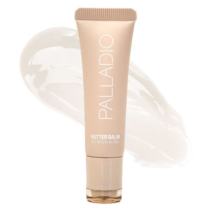 Picture of Palladio Butter Balm - Hydrating Lip Balm with Sheer Tint, Aloe, Peptides, Shea Butter, and Vegan Formulation for Instant Moisture, Shine, and Soothing Lip Care, French Vanilla