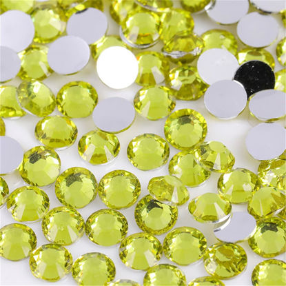 Picture of 3000 Pieces SS12 3mm Flatback Rhinestones Clear Glass Round Gems Crystals for Nail Art DIY Crafts Clothes Shoes Bags （Citrine）
