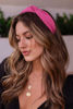 Picture of Pink Headbands for Women Girls Non Slip Cute Knotted Headbands Fashion Women Headbands for Hair Wide Top Knot Hairband for Women‘s Hair Pink Girls Hair Accessories for Women Valentine‘s Day Headbands