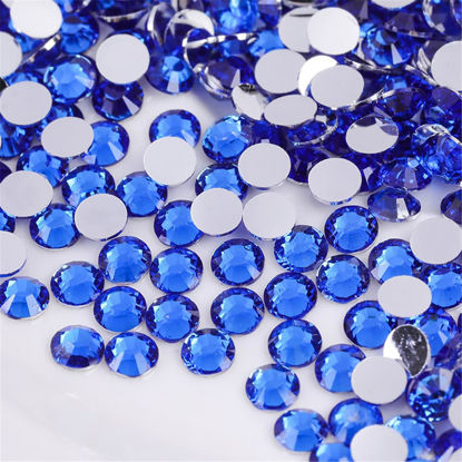 Picture of 3000 Pieces SS12 3mm Flatback Rhinestones Clear Glass Round Gems Crystals for Nail Art DIY Crafts Clothes Shoes Bags （Sapphire）