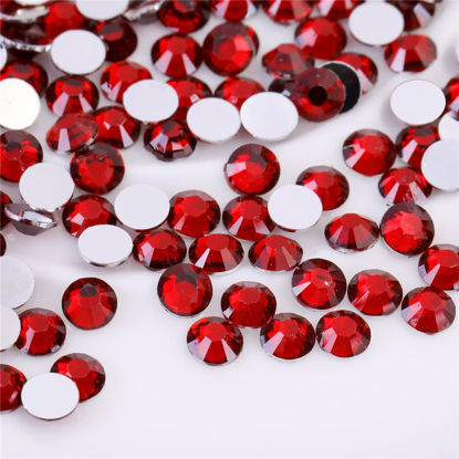 Picture of 3000 Pieces SS12 3mm Flatback Rhinestones Clear Glass Round Gems Crystals for Nail Art DIY Crafts Clothes Shoes Bags （Dark Red）