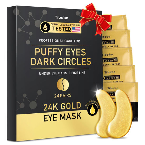 Picture of Under Eye Patches (24 Pairs) - 24K Gold Eye Masks Enriched with Abundant Collagen | Diminish Dark Circles and Puffiness | Anti-Aging, Smooth Fine Line, Nourish Skin - Valentines Day Gifts for Women