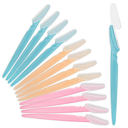 Picture of Eyebrow Razor for Women, 12 Pcs Dermaplaning Tool for Face Professional, Face Razor for Women Facial Hair Remover