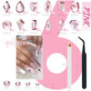 Picture of qiipii 2052Pcs Pink Nail Rhinestones Light Pink Rhinestones for Nails 72 Multi Shapes Big Gems +1980 Flatback Round Beads K9 Glass Crystals Diamonds jewels Nail Charms Nail Art for Nails Faces Makeup