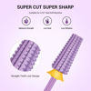 Picture of MelodySusie Super Cut Edition 5 in 1 Nail Drill Bits, 3/32'' Carbide Tungsten Multi-function Bits, Suitable for Manicure Pedicure Cuticle Gel Polishing, Purple, Series Bit-M, Double Coarse