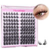 Picture of Natural Lash Clusters Spiky Eyelash Extensions Wispy Individual Lashes Manga Eyelash Individuals 120 Pcs CC Curl Cluster Eyelash Extensions 10-16MM Mixed DIY Lash Extensions by Mavphnee
