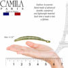 Picture of Camila Paris CP3106 4.5 inch French Banana Clip Hair Comb Classic Girls Updo Flexible Ponytail Holder Interlocking Banana Combs, Fashion Durable Styling Hair Accessories for Women, Made in France