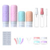 Picture of Zafit 18 Pack travel Bottles for Toiletries, TSA Approved Silicone Travel Containers Leak Proof Refillable Travel Accessories for Shampoo Conditioner Lotion Body Wash(Multicolored C)