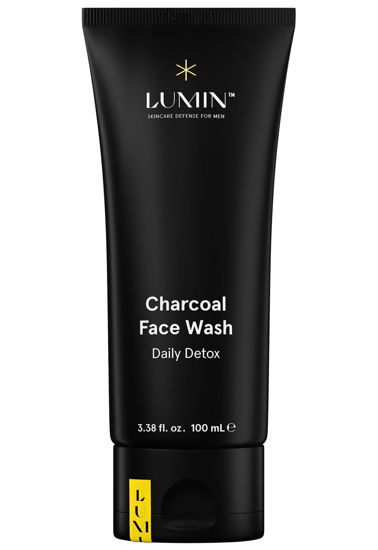 Picture of Lumin Charcoal Face Wash for Men Skincare - Daily Detox, Hydrating Face Cleanser, Removes Impurities, Exfoliates, Unclogs Pores, Controls Oil, Soothes Irritation, All Skin Types, 1 Pack