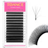 Picture of TDANCE W Eyelash Extensions 4D Premade Fans W Lashes 0.07 C/D Curl Matte Black W Shaped Volume Fans (W-4D-0.07-D-15mm)