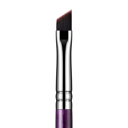 Picture of Eyeliner Brush Fine Angled - PRO Precision Gel Eye Liner Makeup Brush -Ultra Thin Slanted Flat Angle - Premium Quality - Cruelty Free Synthetic Bristles (Fine Angled Eyeliner Brush Purple)