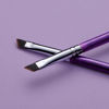 Picture of Eyeliner Brush Fine Angled - PRO Precision Gel Eye Liner Makeup Brush -Ultra Thin Slanted Flat Angle - Premium Quality - Cruelty Free Synthetic Bristles (Fine Angled Eyeliner Brush Purple)