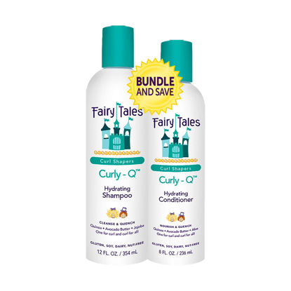 Picture of Fairy Tales Curly Q Hydrating Shampoo and Conditioner Set - Paraben, Sulfate, Gluten, Nut Free - For All Curl Types Including Multi Cultural Hair