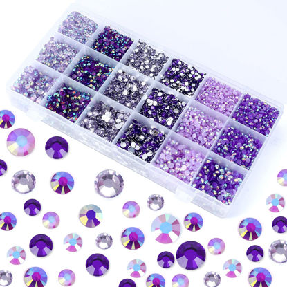 Picture of 22300Pcs Jelly Rhinestones Kit- Resin Mixed Color Rhinestones for Nail Clothes Shoes Tumblers Decoration Gifts Flat Back Round(3mm,4mm,5mm)