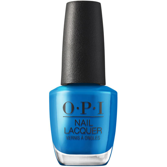 Picture of OPI Nail Lacquer Y2Slay | Opaque Bright Blue Metallic Chip Resistant Nail Polish | Metallic Mega Mix Collection