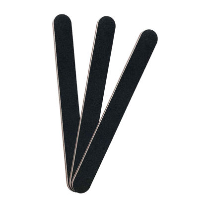 Picture of 3 Pack Nail File, 100/180 Grit Professional Emery Boards Nail File Pack, Reusable Nail File for Acrylic Nails and Natural Nails, Black