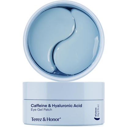 Picture of Under Eye Patches for Dark Circles: Puffiness & Eye Bag Treatment Gel Mask with Caffeine Hyaluronic Acid Niacinamide - Undereye Brightening Hydrating Anti-Wrinkle & Cooling - Korean Skincare, 30 Pairs