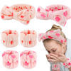 Picture of WHAVEL 6PCS Spa Headband and Wristband Set, Face Wash Headband Makeup Skincare Headband Wrist Bands for Washing Face