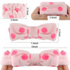 Picture of WHAVEL 6PCS Spa Headband and Wristband Set, Face Wash Headband Makeup Skincare Headband Wrist Bands for Washing Face