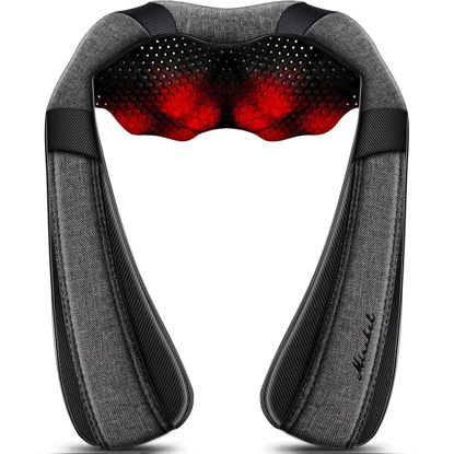 Picture of Back Massager Neck Massager with Heat, Neck and Back Massager, Shiatsu Shoulder Massager Gifts for Neck, Back, Muscle Pain Relief, Presents Idea for Christmas, Fathers Day, Mothers Day