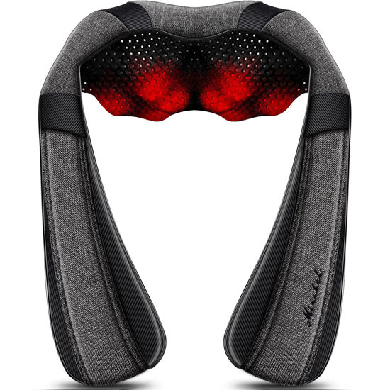 Picture of Back Massager Neck Massager with Heat, Neck and Back Massager, Shiatsu Shoulder Massager Gifts for Neck, Back, Muscle Pain Relief, Presents Idea for Christmas, Fathers Day, Mothers Day