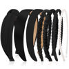 Picture of AHONEY 7 Pack Black Headbands for Women Girls Headbands Non Slip Hairbands Cute Hair Accessories Multi-style Headband Pack Diademas Para Mujer (Black)