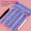 Picture of Belleboost Flat Back Pearls Kits 3 Boxes of Flatback Blue Mermaid Half Round Pearls with Pickup Pencil and Tweezer for Home DIY and Professional Nail Art, Face Makeup and Craft